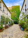 Beautiful lush hidden corner of the capital Paris Royalty Free Stock Photo