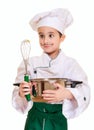 Little chef with kitchen utensil
