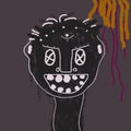 Little child abstract art of Basquiat
