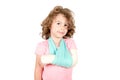 Little child with broken hand Royalty Free Stock Photo