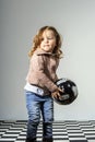 Little child playing with ball Royalty Free Stock Photo