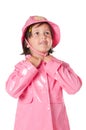 Little child with raincoat