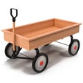 Little Child's Toy Wagon isolated on white 3D Illustration Royalty Free Stock Photo