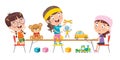 Little Children Playing With Toys Royalty Free Stock Photo