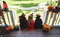 Little children trick or treating Royalty Free Stock Photo