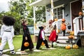 Little children trick or treating