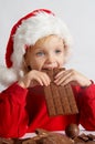Little chocolate Santa Royalty Free Stock Photo
