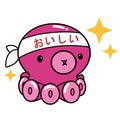 Little Chubby Oishii Japanese Octopus Illustration, Cute Character Art