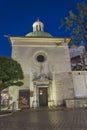 Little church on main square in krakow at night Royalty Free Stock Photo