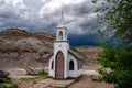 The Little Church On North Dinosaur Trail, Drumheller, Alberta, Canada Royalty Free Stock Photo