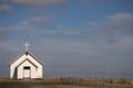 Little church on the prairie Royalty Free Stock Photo