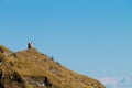 Little church on top of a peak. Italian alps Royalty Free Stock Photo