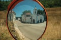 Arched gateway in the stone outer wall of Marvao Royalty Free Stock Photo