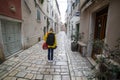 A little cobbles street in a Mediterranean country Royalty Free Stock Photo