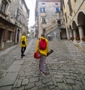 A little cobbles street in a Mediterranean country