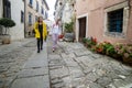 A little cobbles street in a Mediterranean country