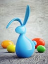 Little colorful porcelain easter rabbit