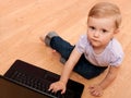 Little computer user Royalty Free Stock Photo