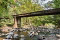 Little Concrete bridge over Rill in forest