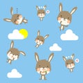 Little cony patternLittle cony pattern and cloud on sky Royalty Free Stock Photo