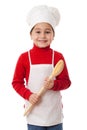 Little cook with ladle Royalty Free Stock Photo