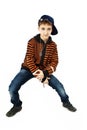 Little cool hip-hop boy in dance Royalty Free Stock Photo