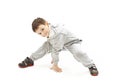 Little cool hip-hop boy in dance