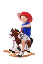 Little cowboy on a horse Royalty Free Stock Photo