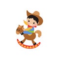 Little cowboy vector illustration