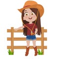 Little cowgirl girl Royalty Free Stock Photo