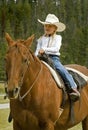 Little Cowgirl on Her Horse