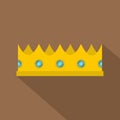 Little crown icon, flat style