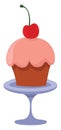Little cupcake, illustration, vector Royalty Free Stock Photo