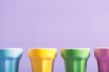 Little cups on a bright background Royalty Free Stock Photo