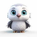 Little Cute Albatross: High-quality 3d Render In Fantasy Style