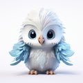 Little Cute Albatross: High-quality Fashion Feather 3d Image