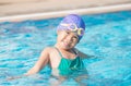 Little cute Asian girl on bikini suit Royalty Free Stock Photo