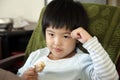 Little cute asian girl eating Royalty Free Stock Photo