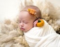 Little cute baby sweetly sleeping Royalty Free Stock Photo