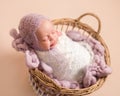 Little cute baby sweetly sleeping Royalty Free Stock Photo