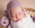 Little cute baby sweetly sleeping Royalty Free Stock Photo