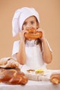 Little cute baker Royalty Free Stock Photo