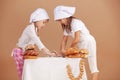 Little cute bakers Royalty Free Stock Photo