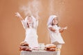 Little cute bakers Royalty Free Stock Photo