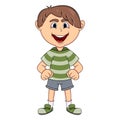 The little cute boy cartoon