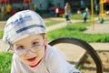 Little cute boy in glasses Royalty Free Stock Photo