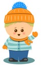 Little Cute Boy With Winter Clothes Isolated Vector Illustration Design Royalty Free Stock Photo