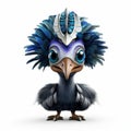Little Cute Cassowary: High-quality Fashion Feather 3d Render