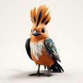 Little Cute Eurasian Hoopoe: High-quality Fashion Feather 3d Model