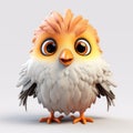 Little Cute Finch - High-quality 3d Model In Unreal Engine Style